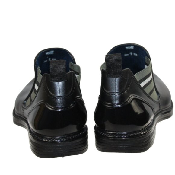 Solo Wolf Two Tone Black Gray Water Resistant Ankle Rain Shoe, Size 7 - Picture 8 of 9
